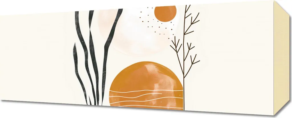Image 50 x 20 cm brillante pour décorer un mur vide sans percer