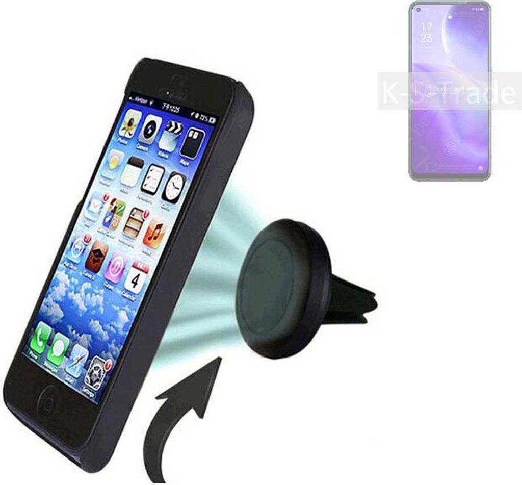 K-S-Trade Kompatibel mit Oppo Reno5 Z 5G Auto Handy Halterung KFZ Halter Lüftungsgitterhalterung Air Vent mount Smartphone Halter