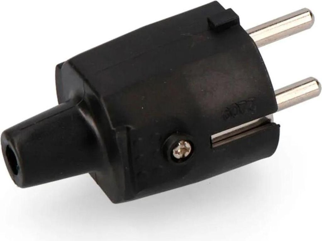 Schwarz Gummestecker 10/16A 250V T/tl IP44 4,8mm Verpackung Edm