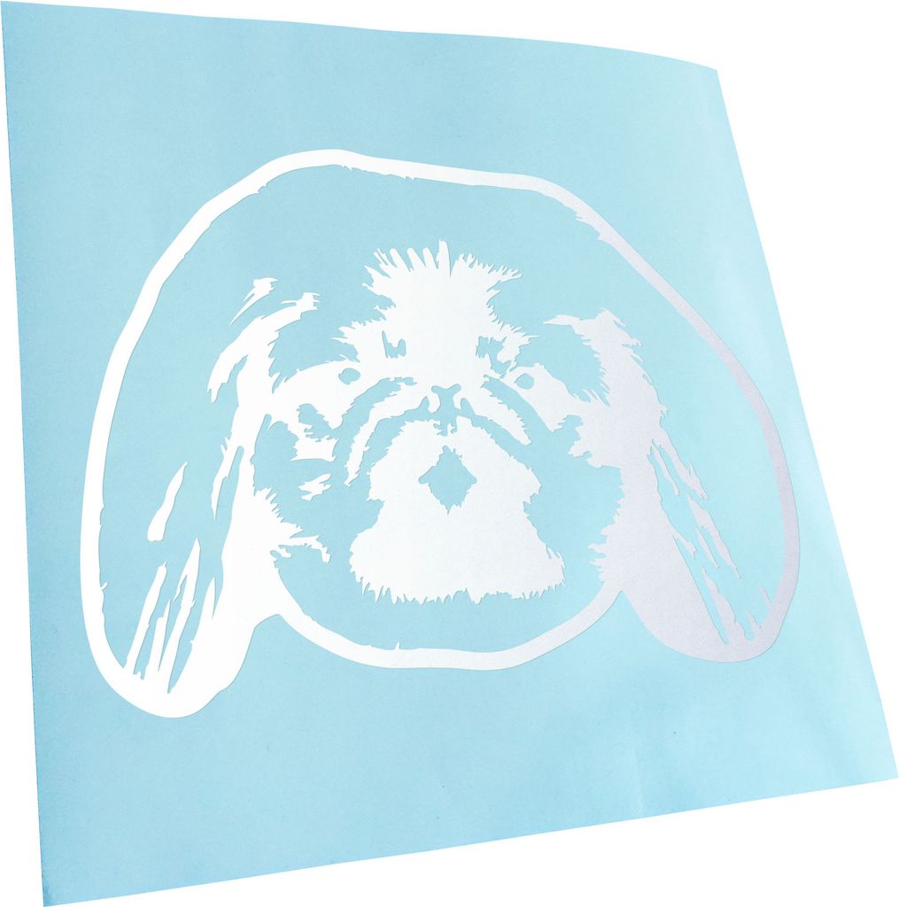 Kiwistar - Autoaufkleber - Pekingese Hund - Mattweiss - 40x29cm - Aufkleber für Auto, Laptop, Fahrrad, LKW, Motorrad mehrfarbig JDM Decal Racing