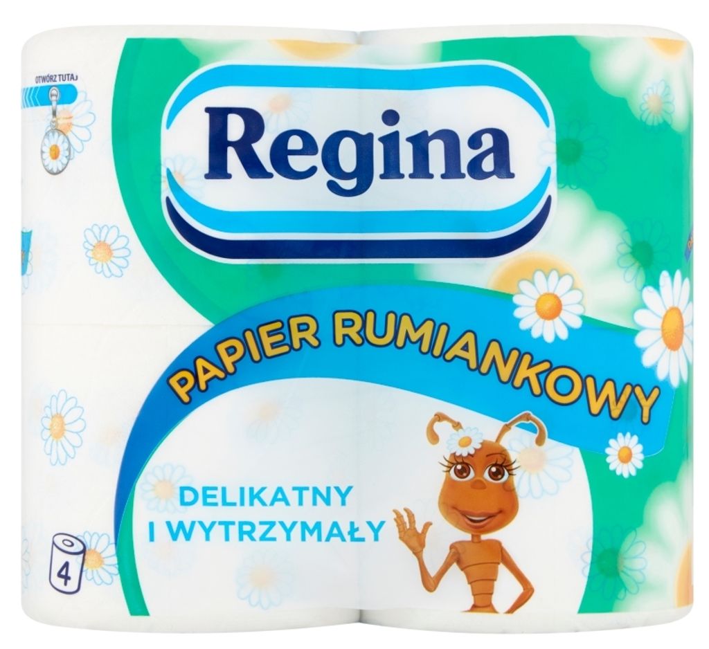 Regina, Rumiankowe Papier toaletowy, 4 rolki Zdjęcie produktu 