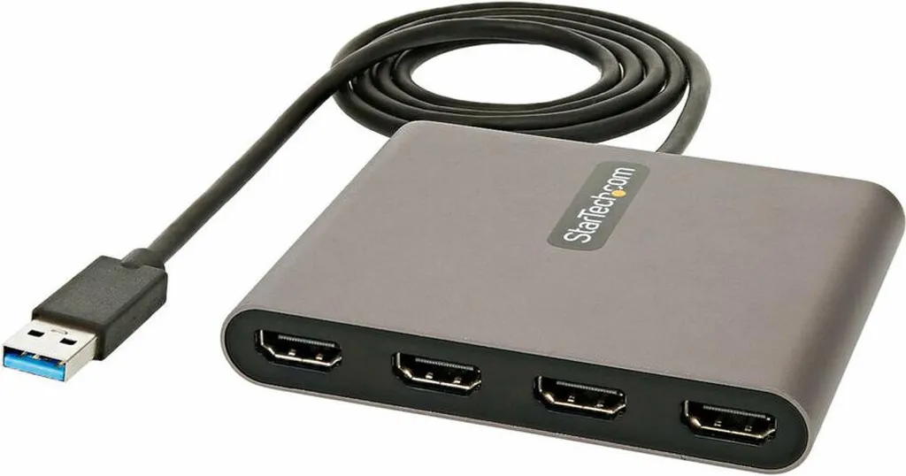 Solution Écran Noir : Adaptateur USB 3.0 vers HDMI Startech 1m Gris