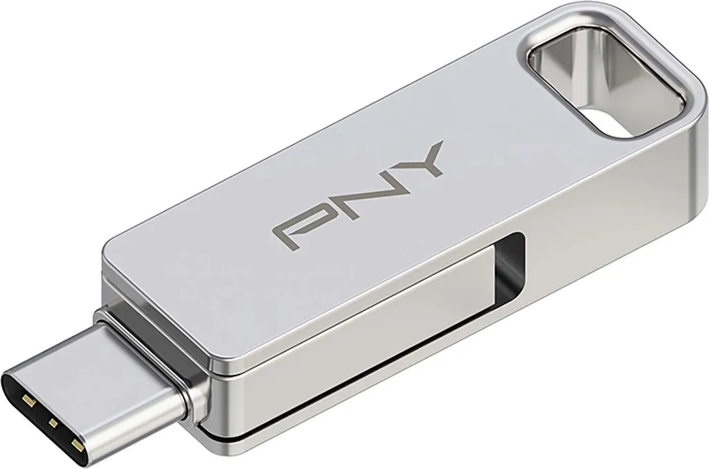 Clé USB 128 Go 3.2 Haute Vitesse Double Embout USB-C & A Finition Métal