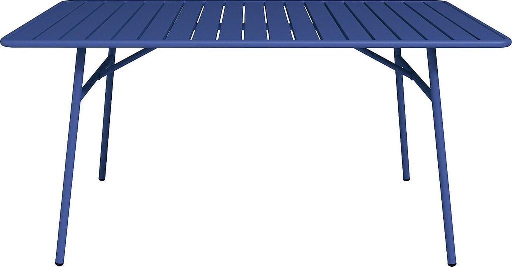 Gartentisch - D. 160 cm - Metall - Dunkelblau - MIRMANDE Produktbild 