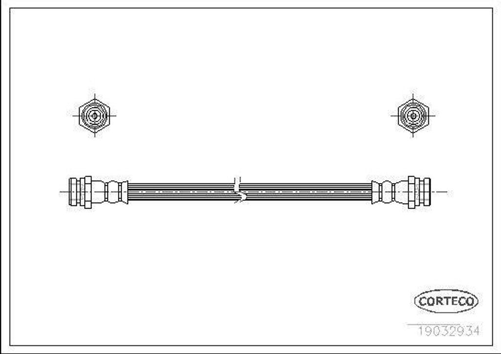 CORTECO 19032934 Bremsschlauch Vorne für MITSUBISHI PAJERO II (V3W, V2W, V4W)