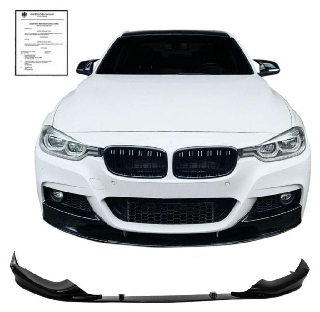 Front Spoiler Ansatz Lippe 1tlg schwarz glänzend passend für BMW 5er G30 G31