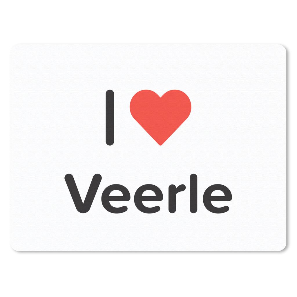 MuchoWow Mauspad Mousepad Ich liebe - Veerle - Mädchen 40x30 cm - Mousepads - Maus Mat - Pad - Mausunterlage - Anti Rutsch