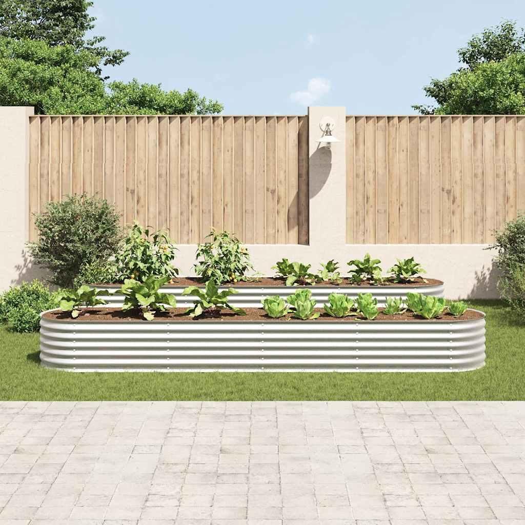 vidaXL Zahradní zvýšený záhon 400 x 80 x 44 cm Pozinkovaná Obrázek produktu 