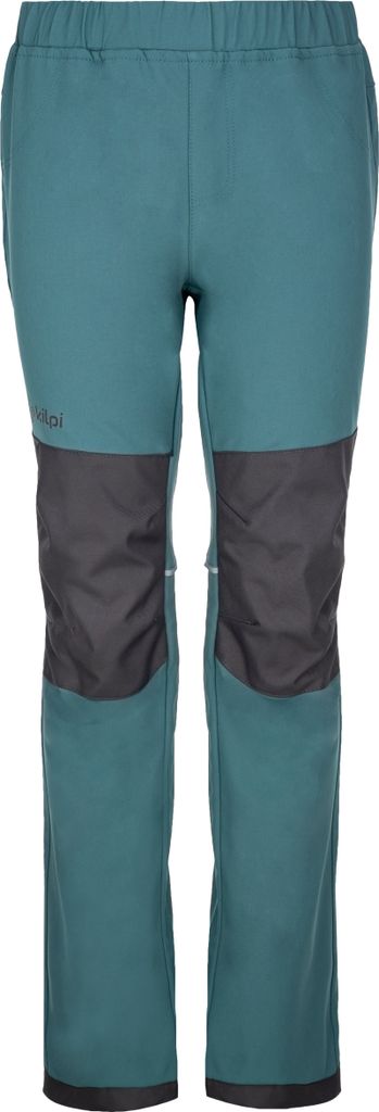 Softshell-Outdoorhose für Kinder Kilpi RIZO-J, DUNKELGRÜN, Größe 86