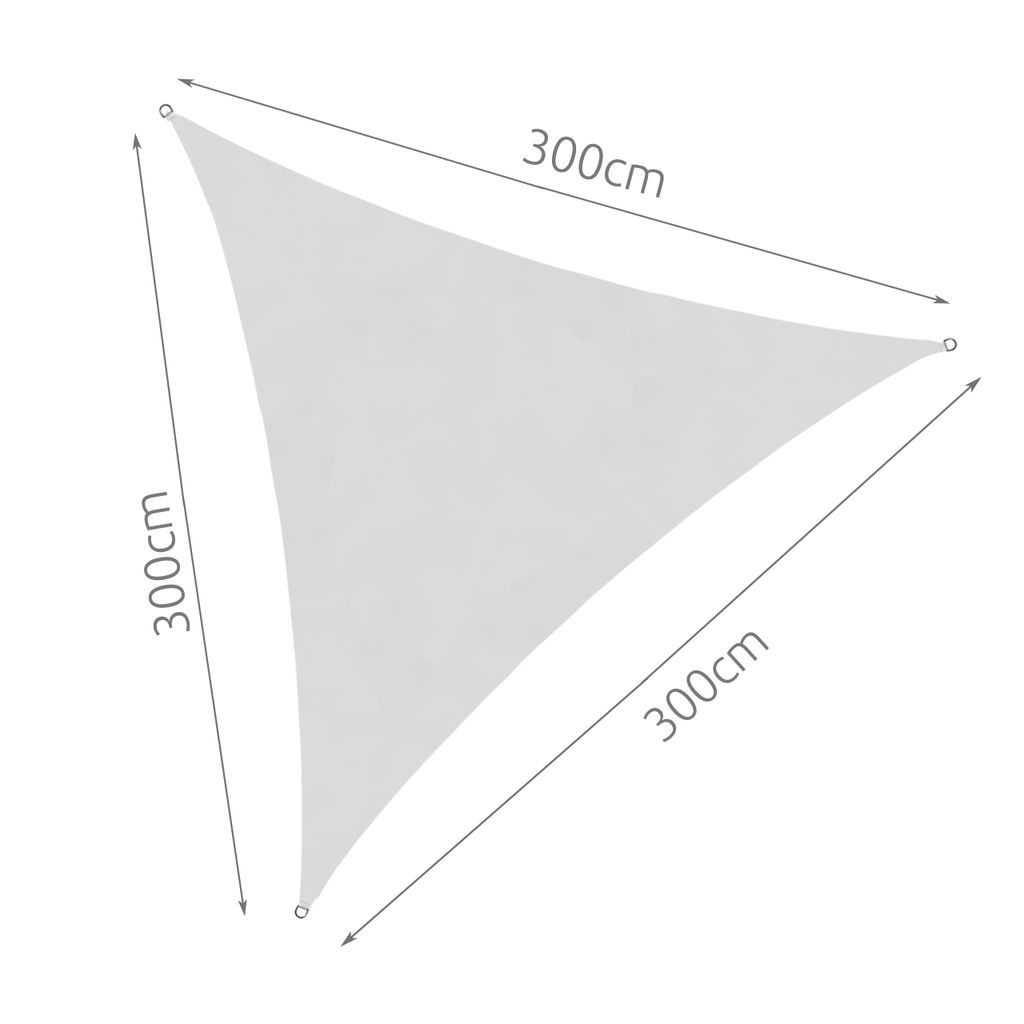 Plachta slnečná 300x300x300cm sivá PS-10183 Obrázok produktu 
