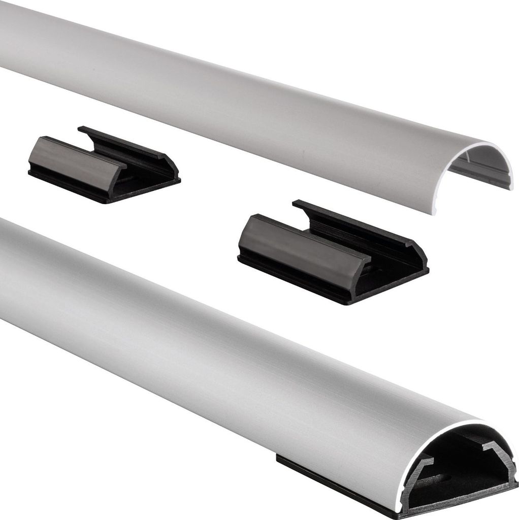 Canalina ALU semicircolare 110x3,3x1,8cm argento Immagine del prodotto 