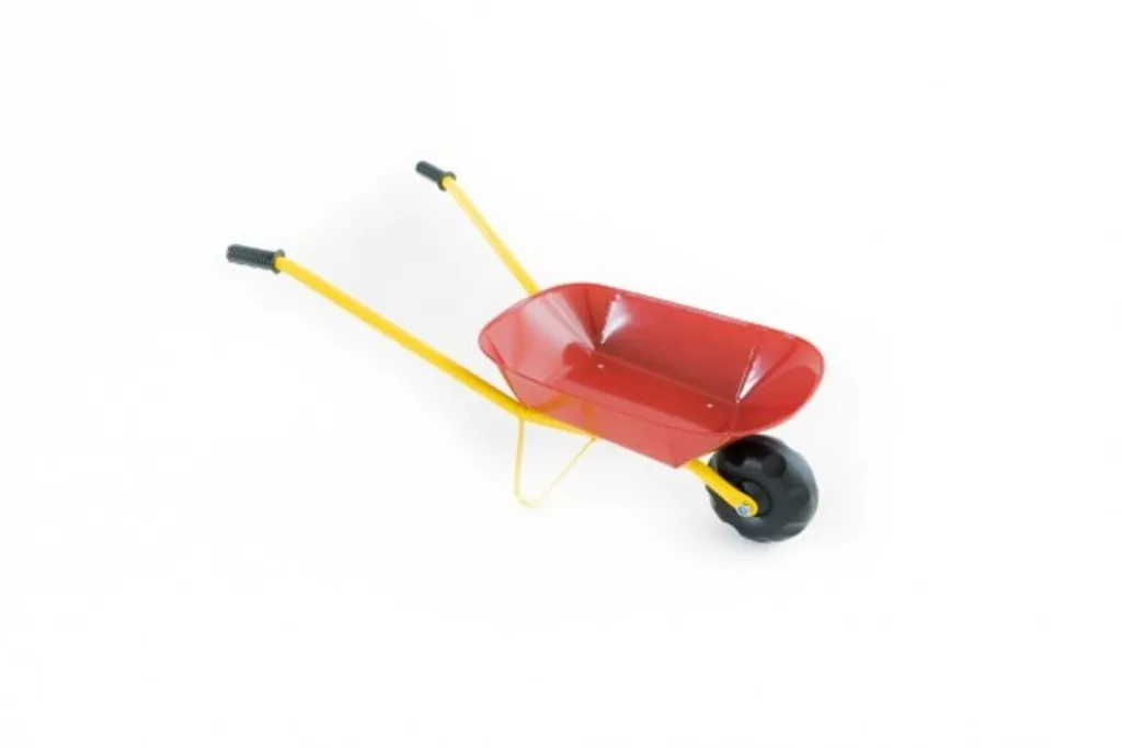 Roue rouge en métal Teddies 75x30x40cm - Jouet de jardinage robuste