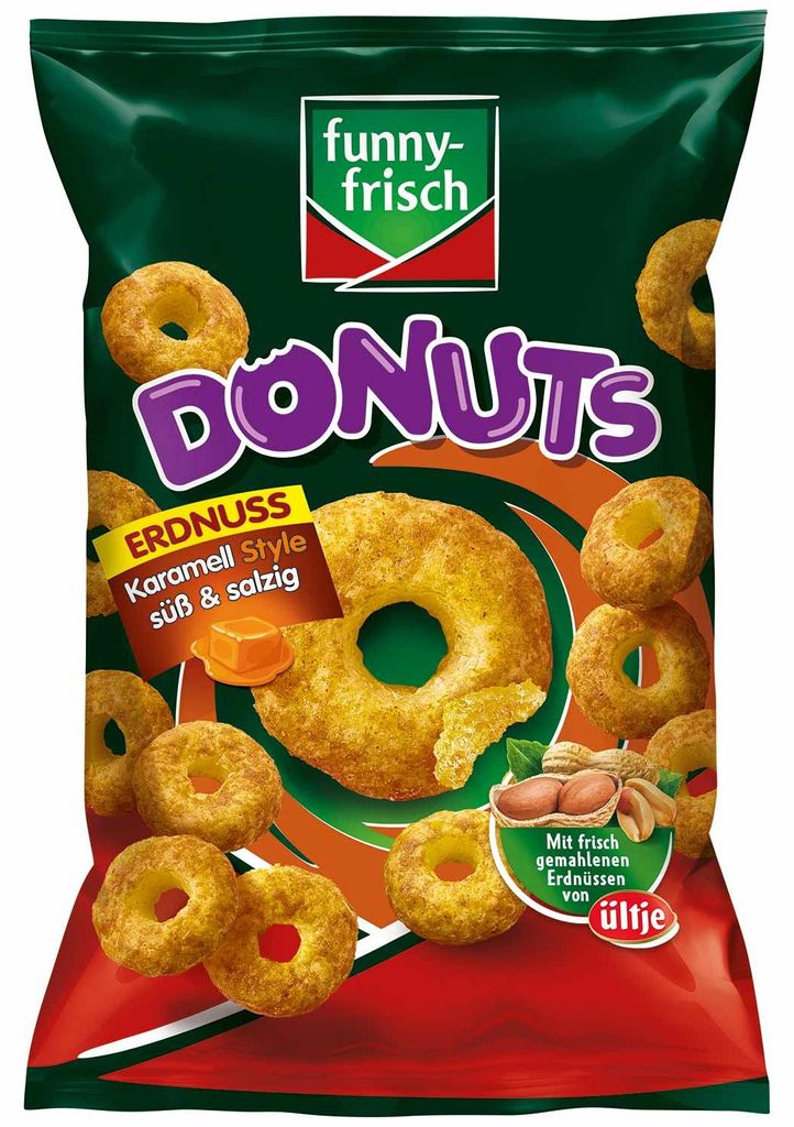 ciambelle fresche divertenti stile caramello di arachidi Immagine del prodotto 