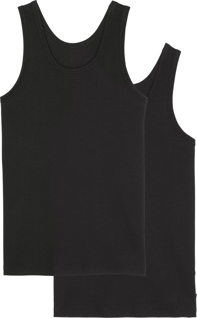 Marc O'Polo Herren Tanktop 2-Pack Iconic Rib - Schwarz - Größe XL