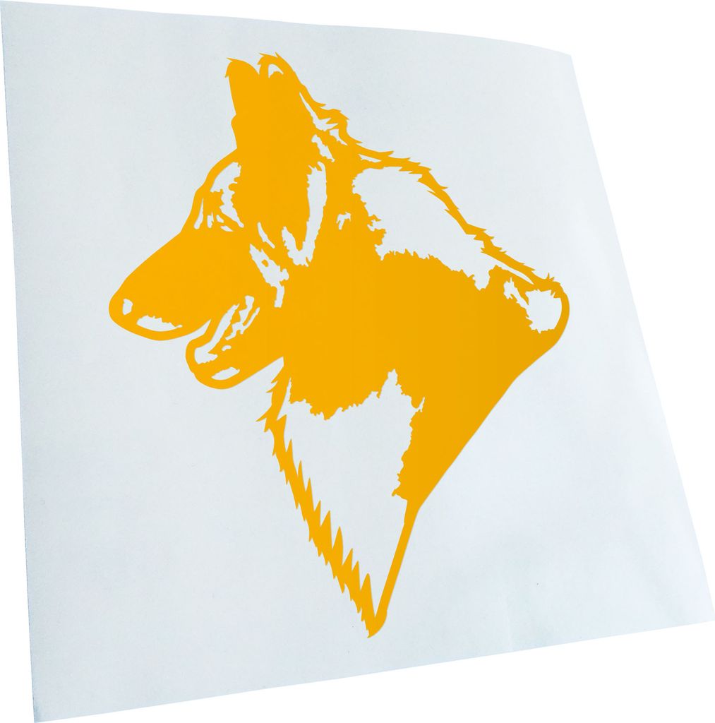 Kiwistar - Autoaufkleber - Belgian Tervuren Hund - Gelb - 50x42cm - Aufkleber für Auto, Laptop, Fahrrad, LKW, Motorrad mehrfarbig JDM Decal Racing