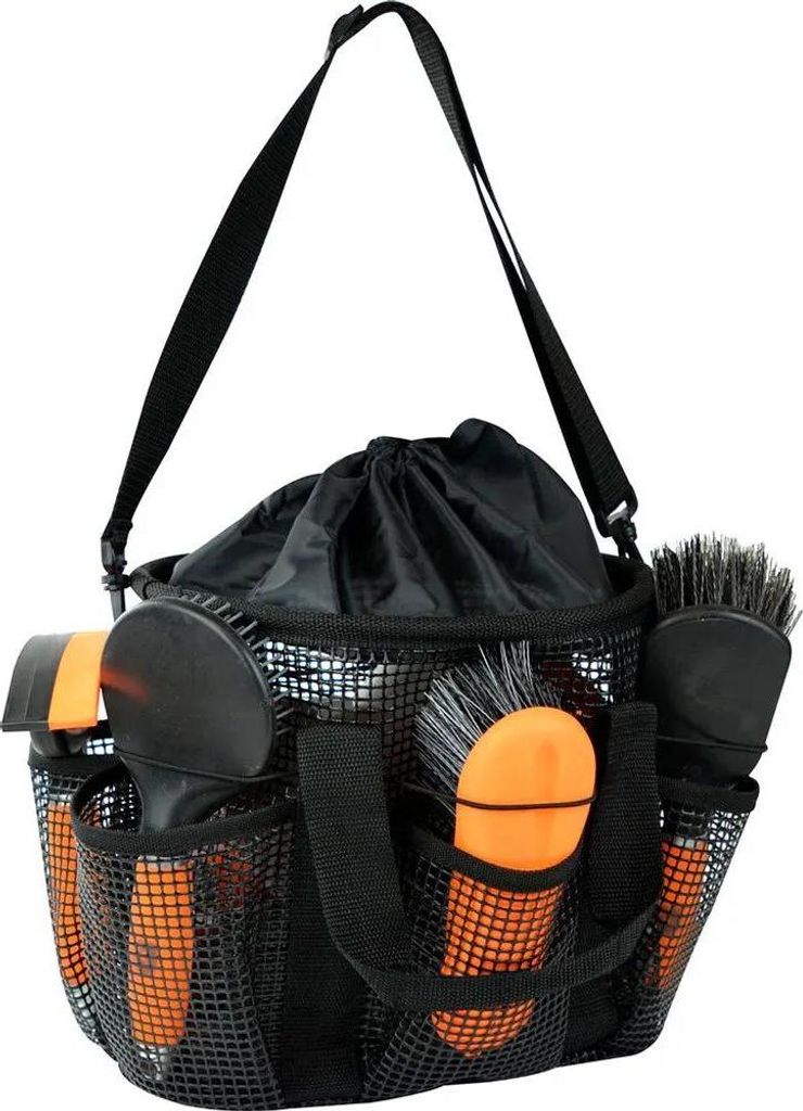 Multipocket Air Putztasche, Farbe:Schwarz, Größe:Maße L 27 x B 18 x H 25 cm