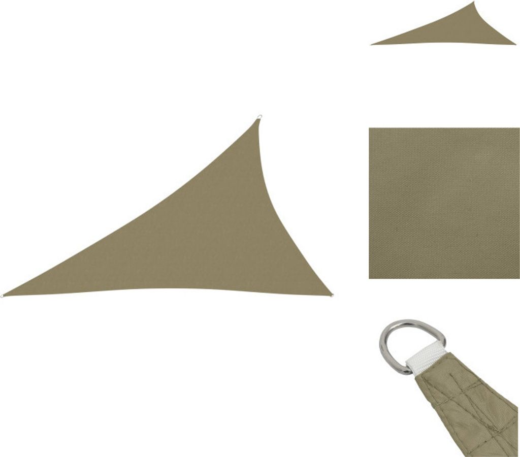 vidaXL Sonnensegel Oxford-Gewebe Dreieckig 4x5x6,4 m Beige - Sonnenschirme & Sonnenschutze