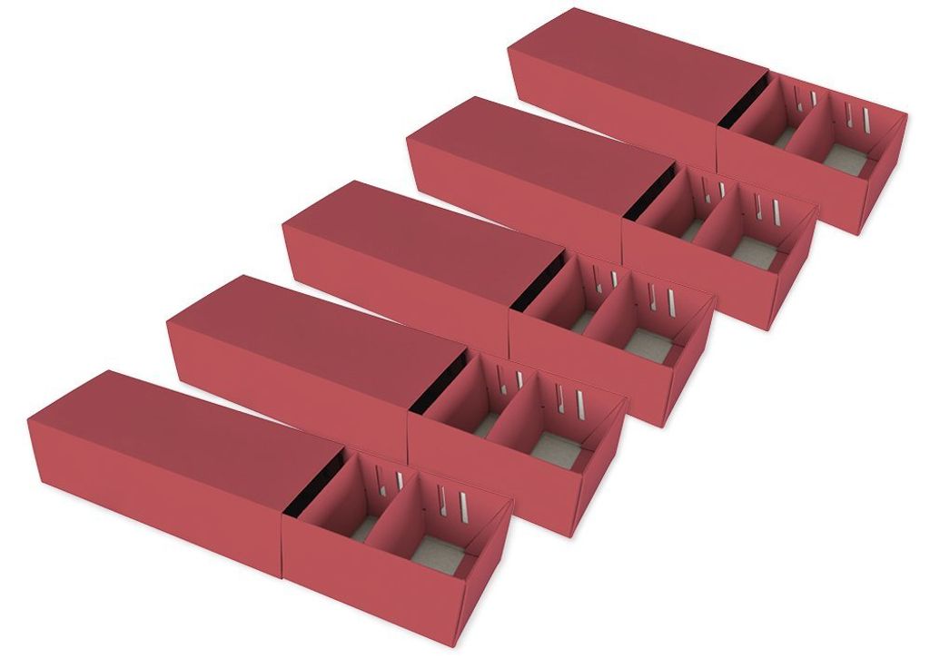 TimeTEX Set Karteikasten für A8, planliegend, farbig, 5 Produktbild 2