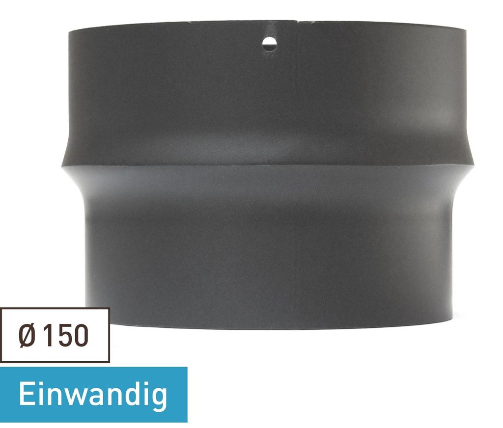 Raik Basic Erweiterung 150mm – 180mm gussgrau für Rauchrohr / Ofenrohr