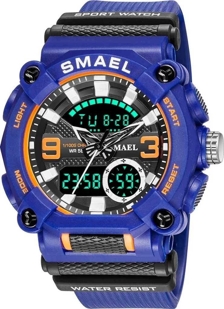 Montre SMAEL FOX Bleue Incassable KP14152 : Fiable en Toute Situation