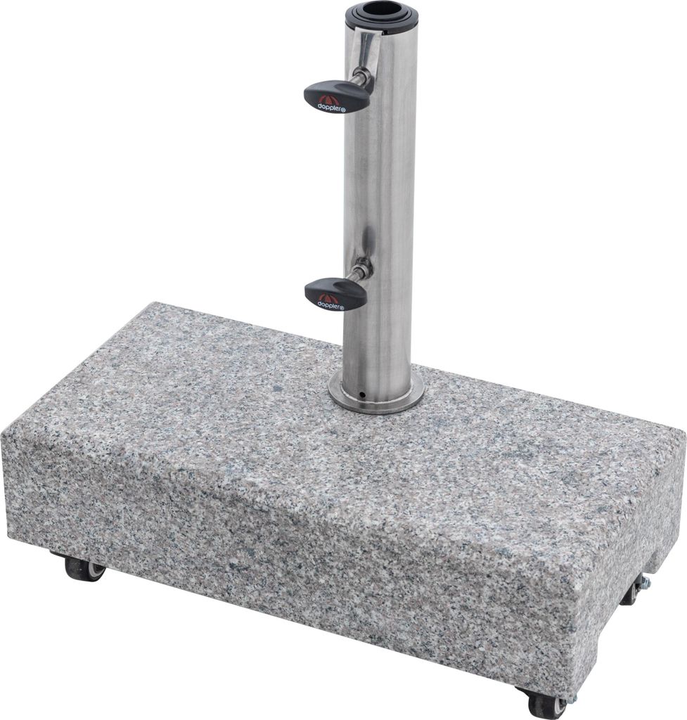 Doppler Balkon Schirmständer Granit 25 kg mit Rollen 32 x Produktbild 