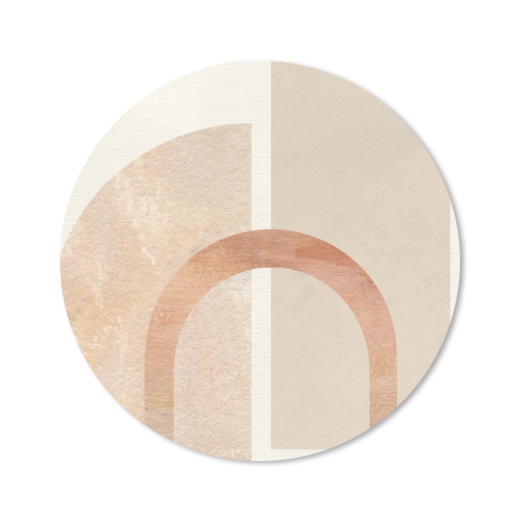MuchoWow Mauspad Mousepad Rosa - Beige - Abstrakt 30x30 cm - Mousepads - Maus Mat - Pad - Mausunterlage - Tischunterlage - Schreibtischmatten