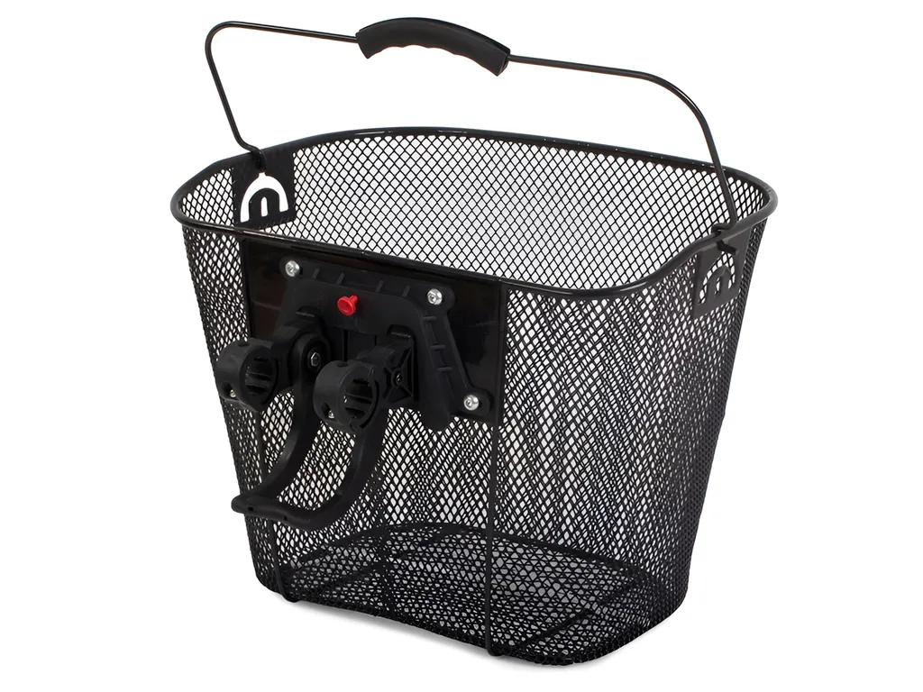 Verk 14268 Grand Panier à Vélo en Métal Noir avec Fixation Guidon
