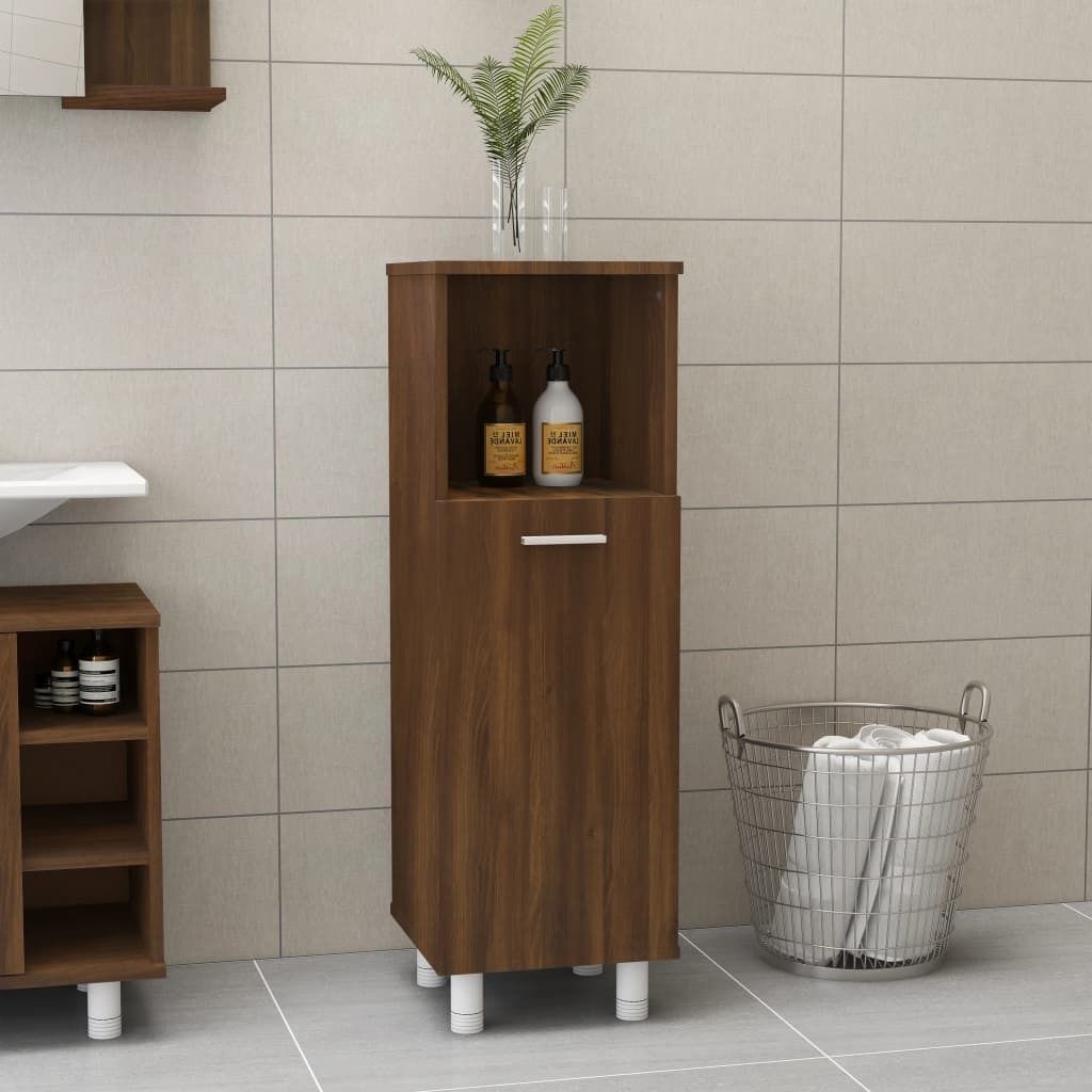 Maison Exclusive - Badschrank Braun Eichen-Optik 30x30x95 cm Holzwerkstoff