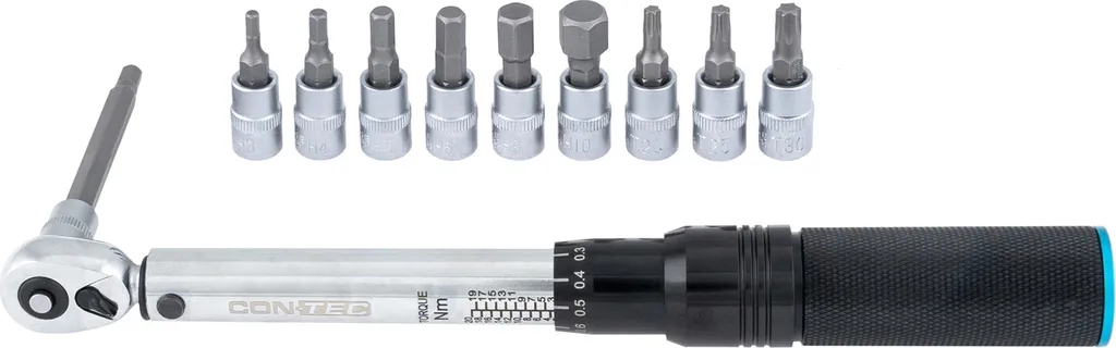 Outil clé dynamométrique Contec 2-20 Nm 9 embouts pour VTT et vélo