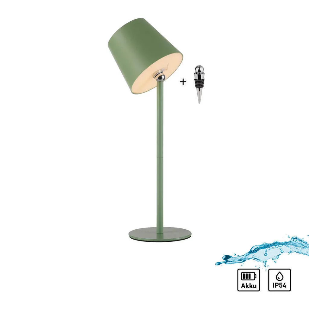 Just Light Lampe de table à accu BOTERIA LED sans fil IP44 dimmable - 8