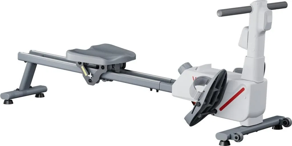 Rameur magnétique pliable avec 16 niveaux de résistance et rail double