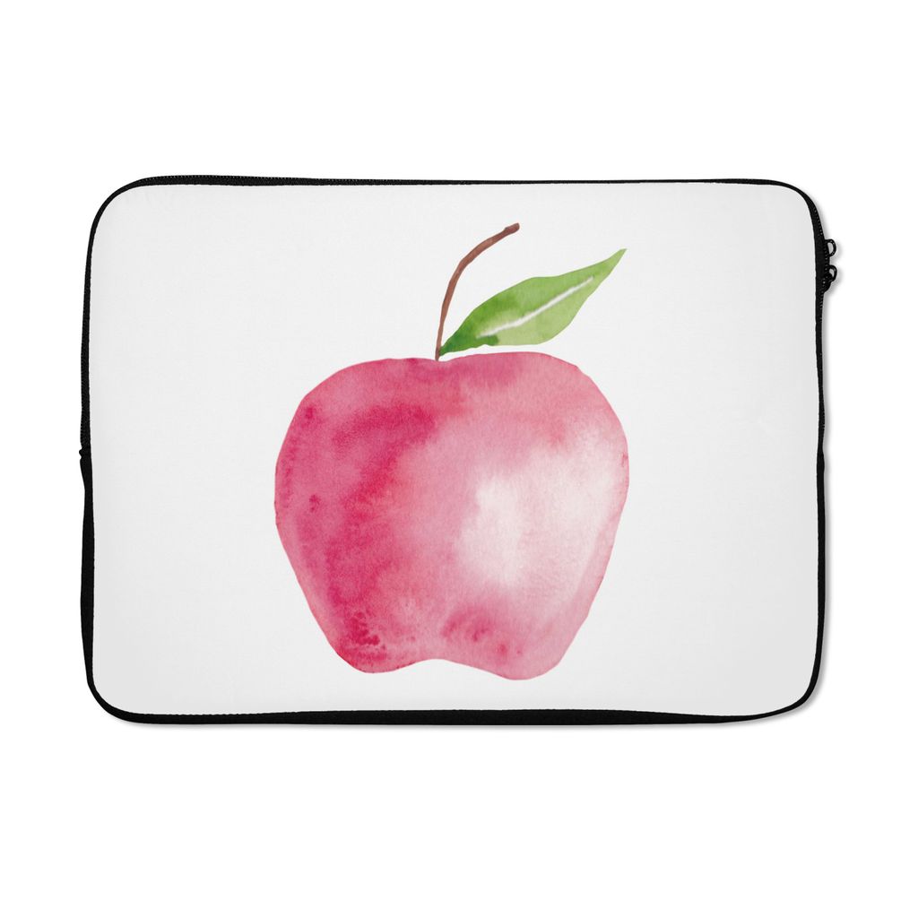 MuchoWow Laptop Hülle 13 Zoll Apfel - Obst - Weiß Laptoptasche - Laptophülle - Sleeve - Rundumschutz