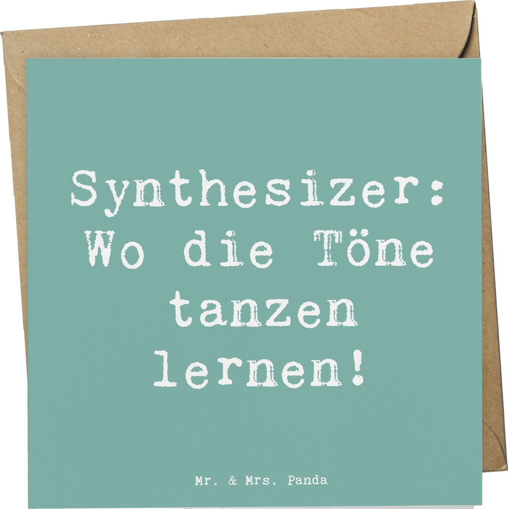 Mr. & Mrs. Panda Klappkarte Spruch Synthesizer Tanz - Produktbild 