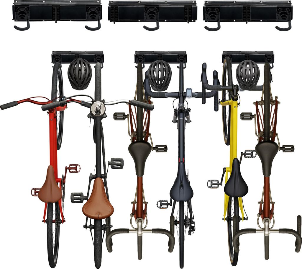 relaxdays Fahrrad Wandhalterung mit Schiene