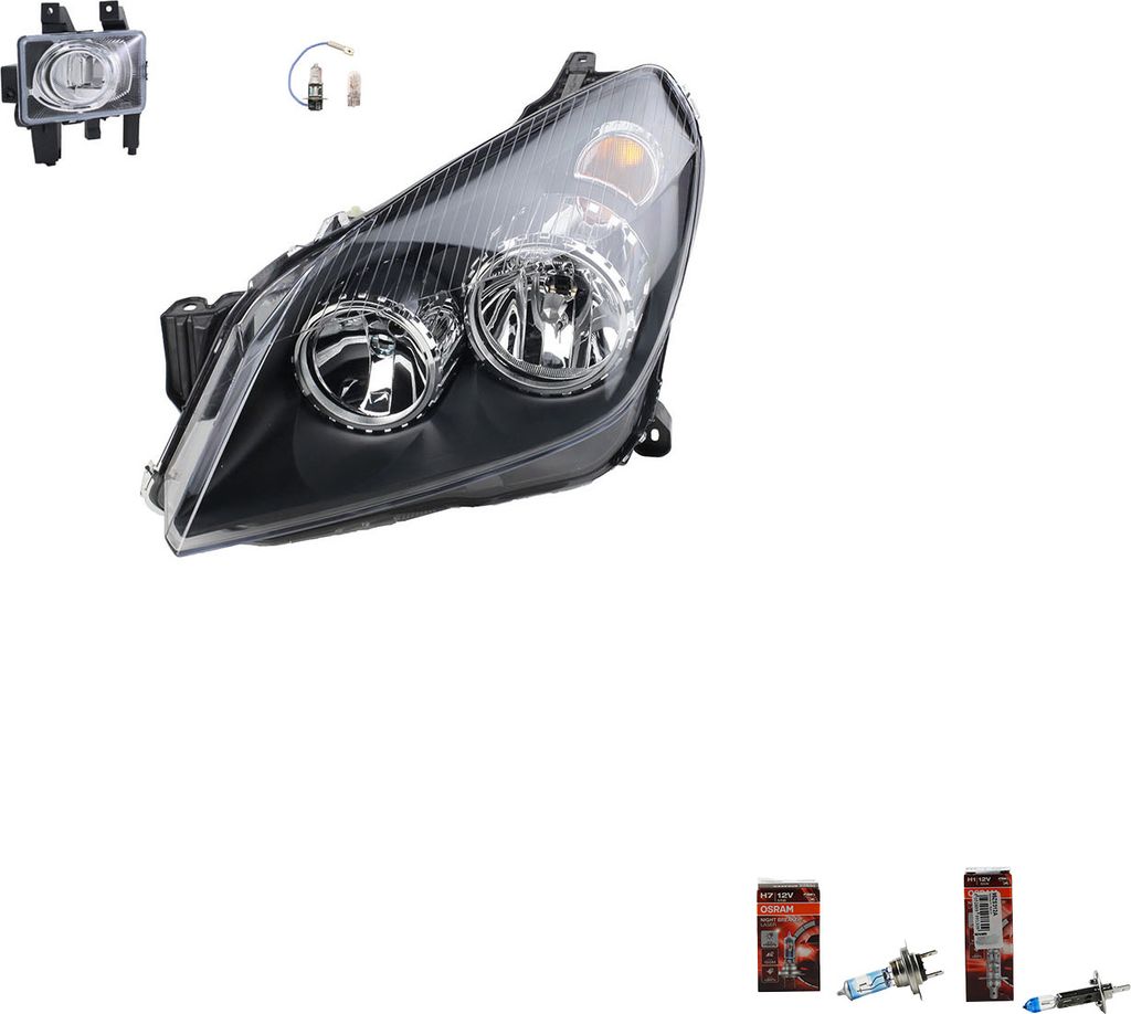 Johns, Scheinwerfer + Osram Night Breaker Laser passend für Opel Astra H 03/2004 - Li 1216561 1216661 93178635 93190386 6710053 6710039 13252449 1...