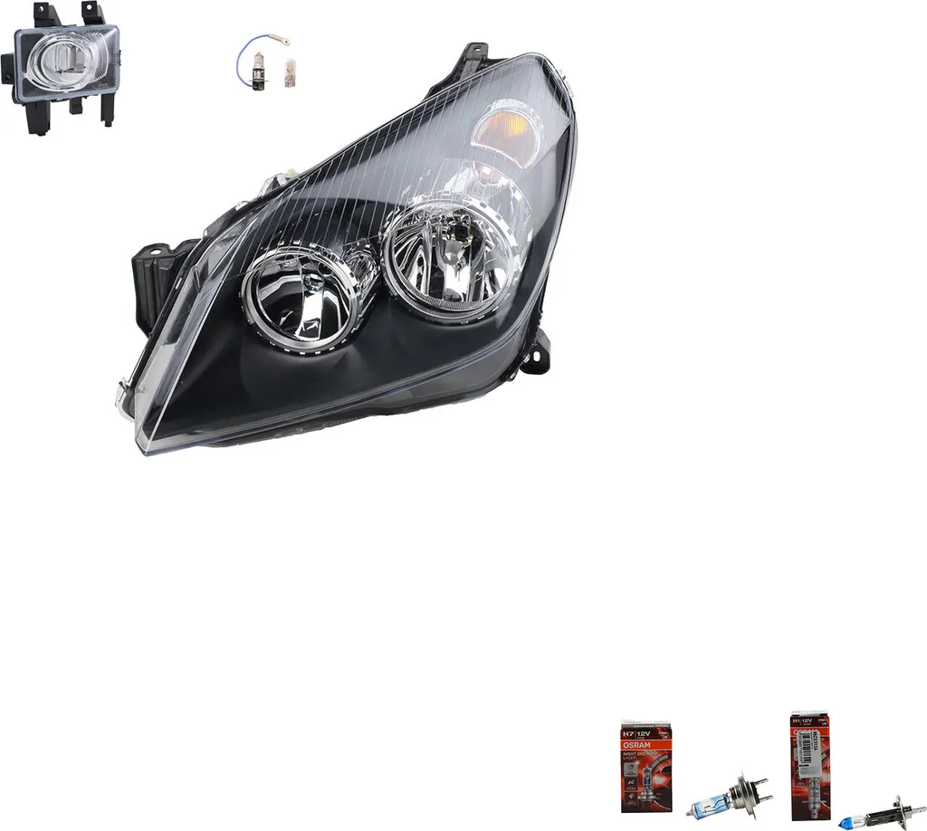 Set Fari Opel Astra H Johns + Lampadine Osram H7 Laser - Offerta Kit