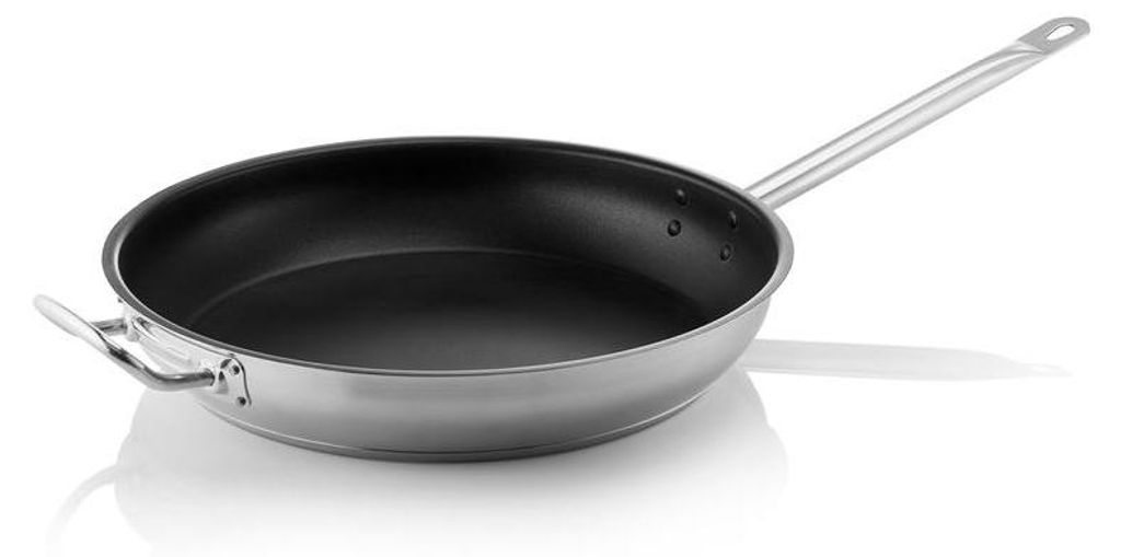 2x Pfanne mit Antihaft-Beschichtung Chefproof, Ø 40 cm, Chromnickelstahl 18/10