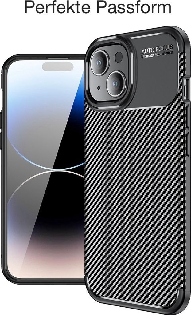 AVANA iPhone 15 Hülle Silikon Schutzhülle Slim Case Schwarz Produktbild 2