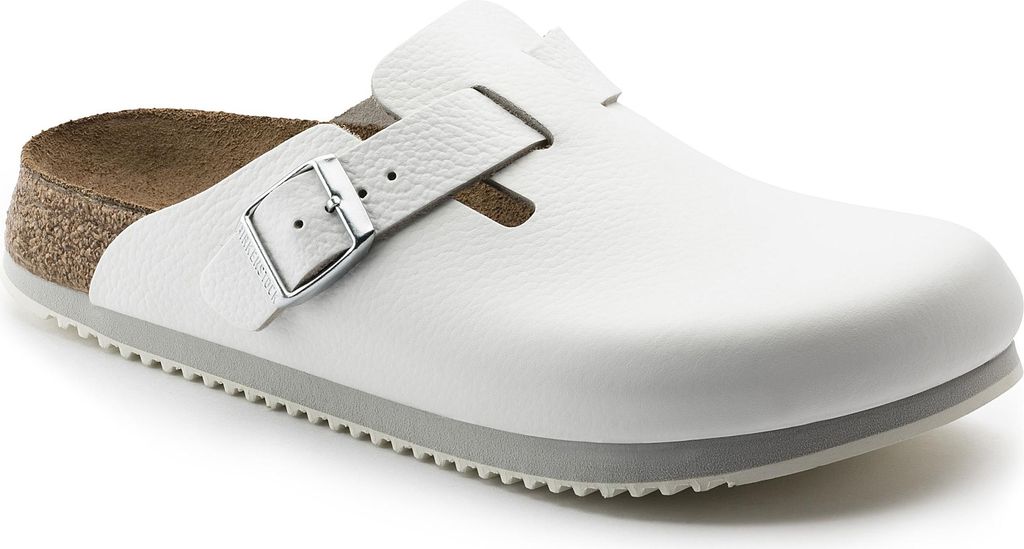 Birkenstock Boston Super Grip weiß Clogs, Größe:45 EU Produktbild 