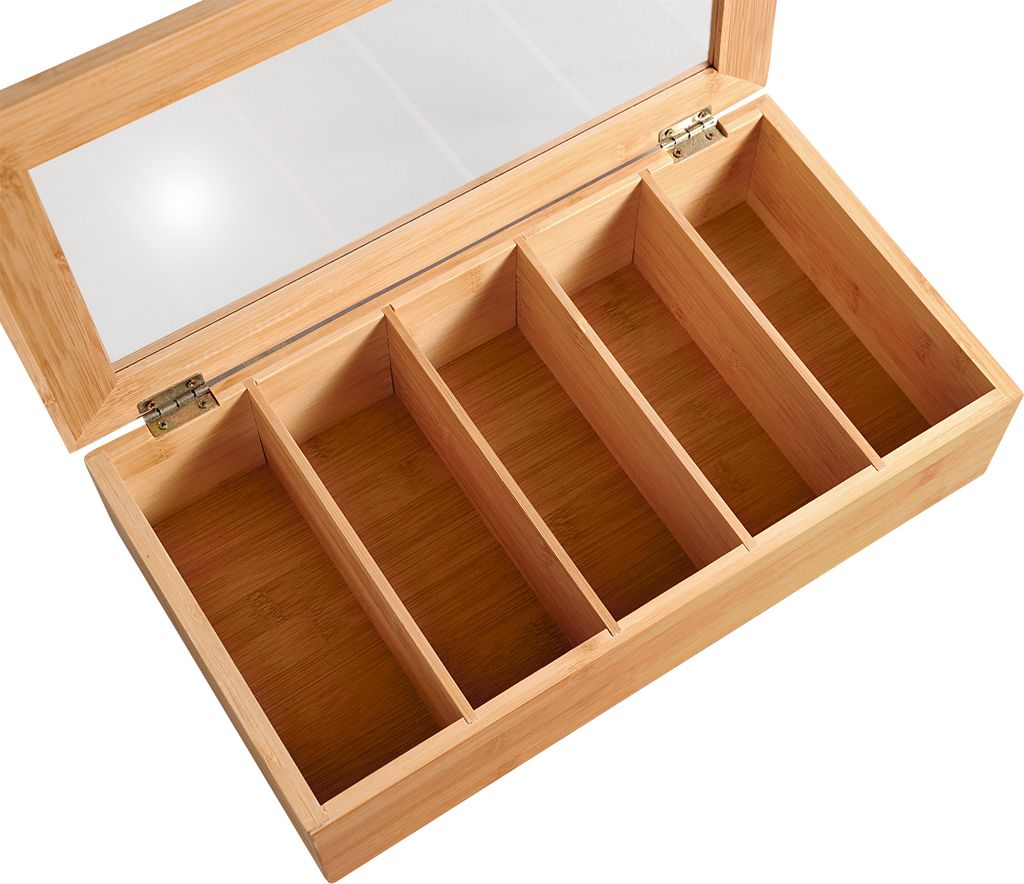 KESPER Teebox Tee-Box mit 5 Fächern aus Bambus 36 x 20 x 9 Produktbild 5