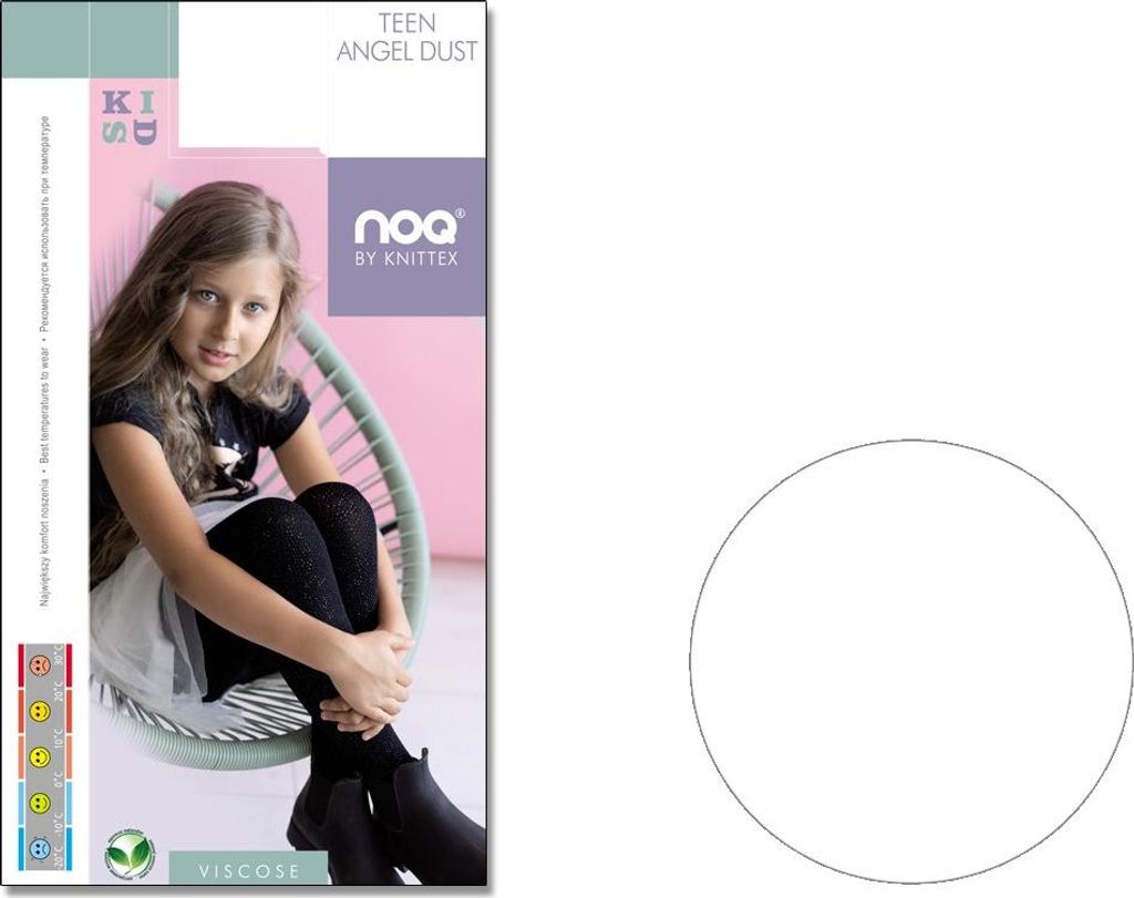 Mädchenstrumpfhose mit Glitzerdruck Bianco 146-152 Produktbild 