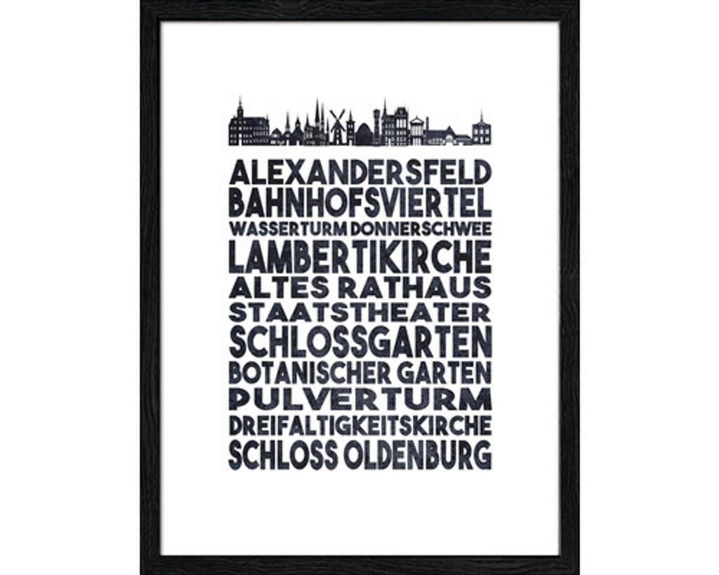 Gerahmtes Bild Oldenburg Wahrzeichen I 33x43 cm