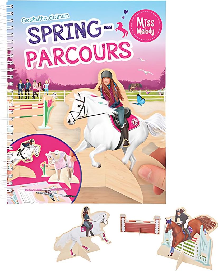 Miss Melody Spiralbuch Springreiten - mit 36 Seiten festem Karton