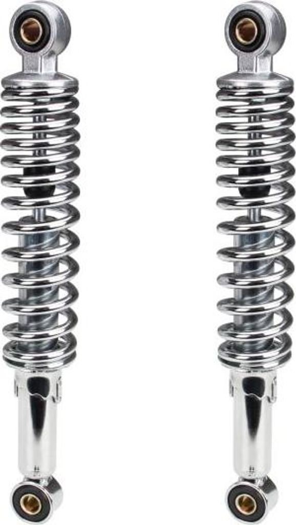 Stoßdämpfer Federbeine Set 290mm Chrom (10/10mm) Universal Mofa Moped Mokick (ohne Reduzierhülsen) - Citomerx