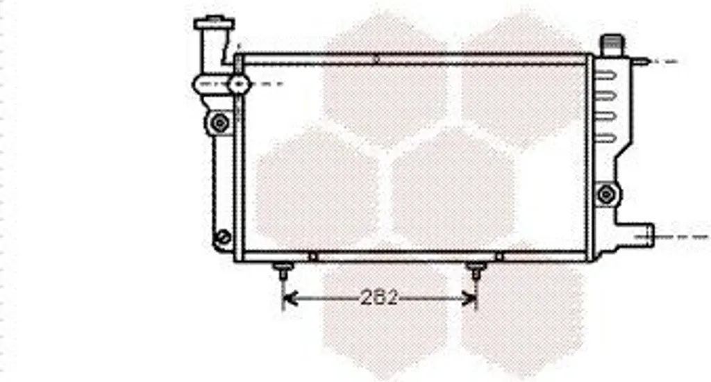 Radiateur à eau de refroidissement pour moteur Peugeot 205 I et 205 II