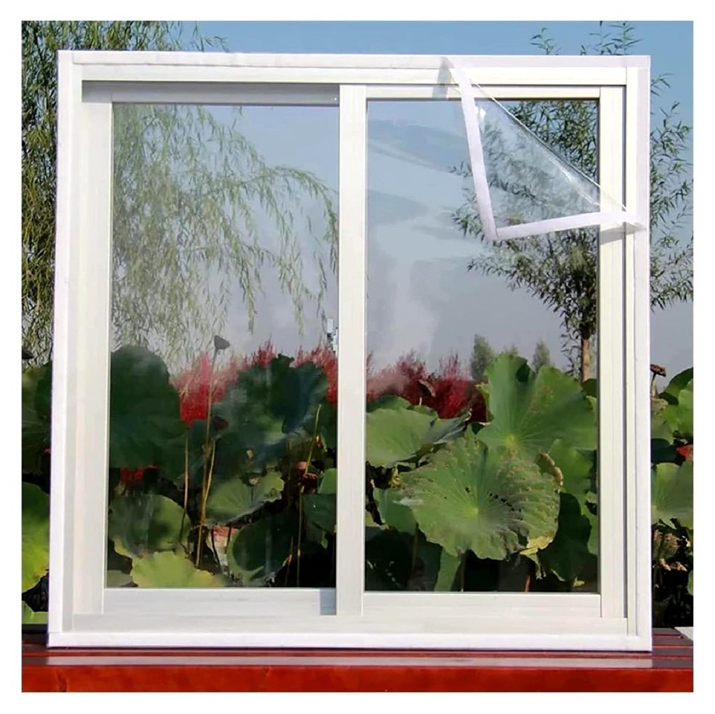 Thermo Cover Fenster-Isolierfolie, Wärmedämmfolie für Fenster im Winter, Kalt- und Winddicht, Staubdichte Sekundärverglasung, Anpassung (Farbe:...