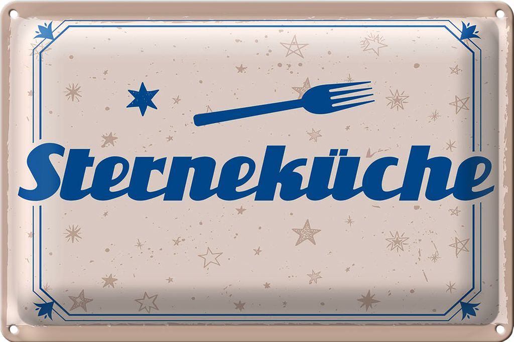 Blechschild Spruch 30x40cm Sterneküche