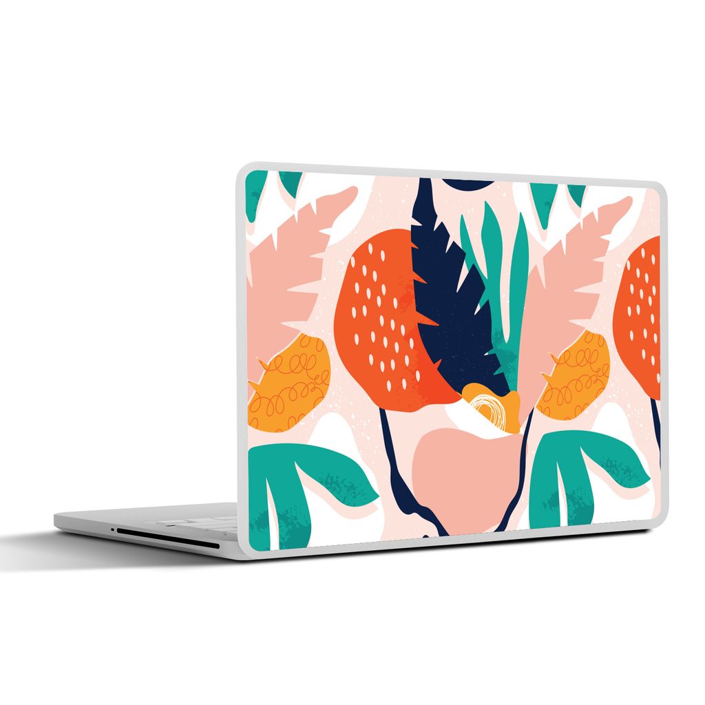 MuchoWow Laptop Aufkleber Sticker Cover Blätter - Farben - Muster 36.5x27.5 cm - Laptop-Sticker