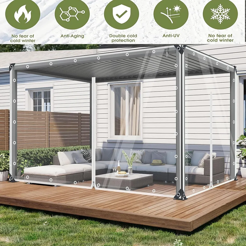 Protection de plantes en bâche transparente 3mx2m avec œillets PVC - 4
