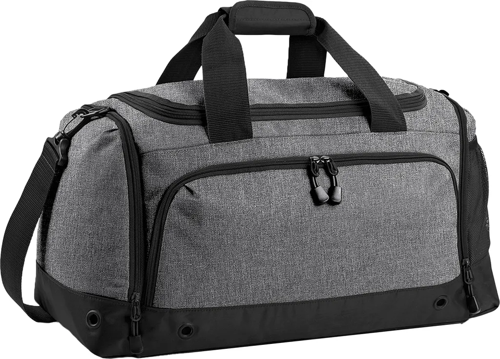 Sac de voyage Athleisure BC5517 Bagbase gris chiné avec bandoulière confort